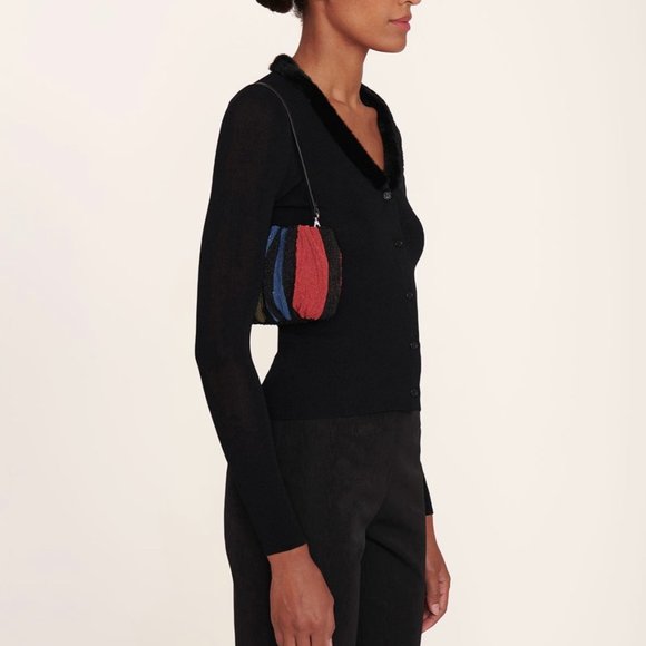 STAUD Beaded Bean Mosaic Stripe Shoulder Bag - Picture 10 of 12